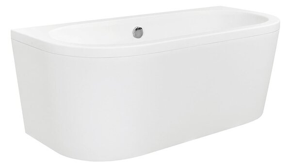Besco Voľne stojaca vaňa zo sanitárneho kompozitu Volya CC/NP 150x75, napúšťanie cez prepad BESCO-Typ výpuste: McAlpine Click-Clack s napúšťaním cez prepad, chróm, BESCO-Rozmery: 150x75