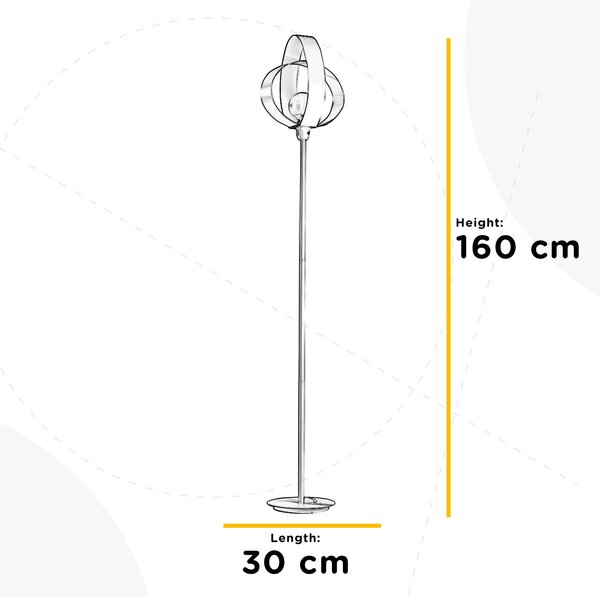 STOJACIA LAMPA, 30/160 cm - Online Only bytové doplnky, Online Only