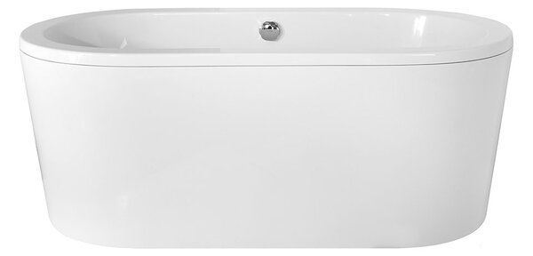Besco Voľne stojaca vaňa zo sanitárneho kompozitu Victoria CC/NP 185x82, napúšťanie cez prepad BESCO-Typ výpuste: McAlpine Click-Clack s napúšťaním cez prepad, chróm, BESCO-Rozmery: 185x82