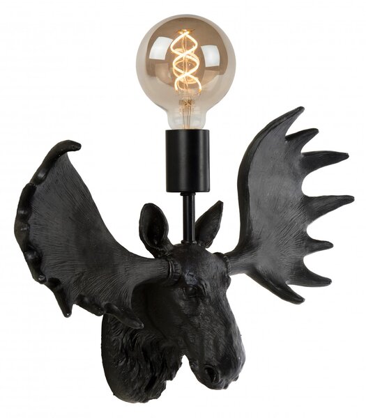 Lucide 47209/01/30 nástenné lampa Extravaganza Moose 1x40W | E27 - čierna, stmievateľná