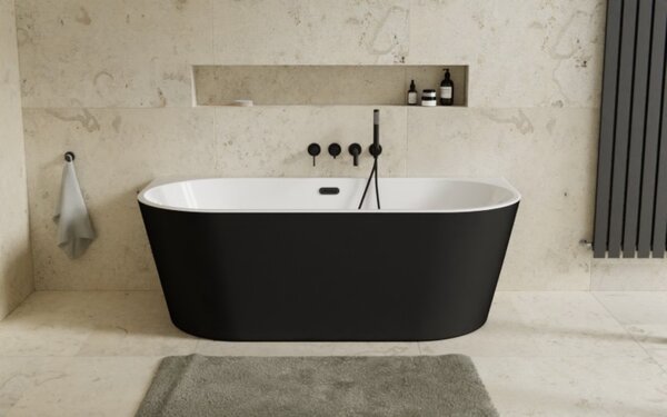 Besco Akrylátová voľne stojaca vaňa Vica NEW BW CC/SP 150x80 (160x80, 170x80), s prepadom BESCO-Typ výpuste: Alcaplast Click-Clack so štrbinovým prepadom, chróm, BESCO-Rozmery: 150x80