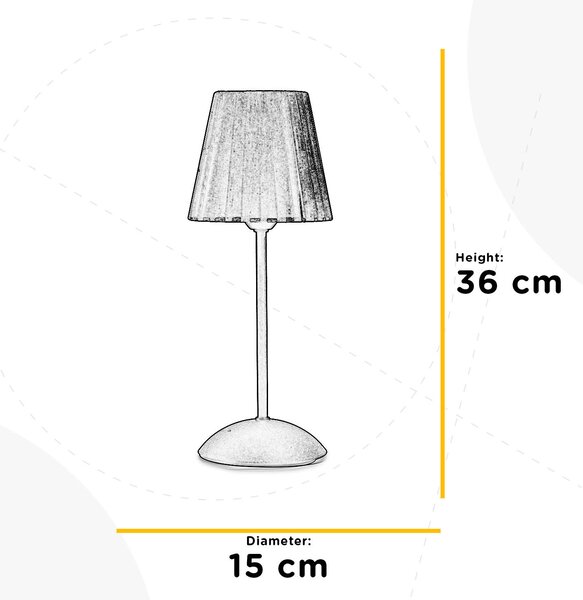 NOČNÁ LAMPA, E14, 15/15/36 cm - Online Only bytové doplnky, Online Only
