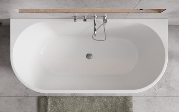 Besco Akrylátová voľne stojaca vaňa Vica NEW CC/BP 150x80 (160x80, 170x80), bez prepadu BESCO-Typ výpuste: Alcaplast Click-Clack s horným čistením, chróm, BESCO-Rozmery: 150x80