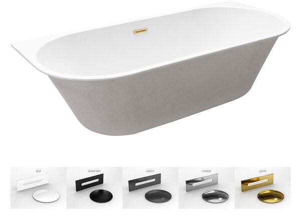 Besco Akrylátová obdĺžniková vaňa Vica Slim Plus 150x80, s prepadom BESCO-Typ výpuste: Alcaplast Click-Clack so štrbinovým prepadom, chróm, BESCO-Rozmery: 150x80