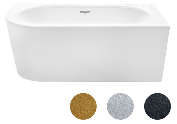Besco Akrylátová voľne stojaca vaňa Avita A-Line Glam Z CC/SP 150x75 (160x75, 170x75), s prepadom BESCO-Typ výpuste: Alcaplast Click-Clack so štrbinovým prepadom, chróm, BESCO-Rozmery: 150x75, BESCO-Orientácia: Pravá