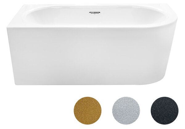 Besco Akrylátová voľne stojaca vaňa Avita A-Line Glam Z CC/SP 150x75 (160x75, 170x75), s prepadom BESCO-Typ výpuste: Alcaplast Click-Clack so štrbinovým prepadom, chróm, BESCO-Rozmery: 150x75, BESCO-Orientácia: Pravá