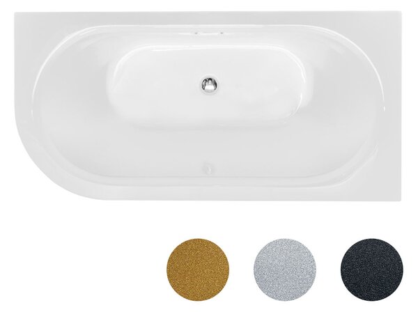 Besco Akrylátová voľne stojaca vaňa Avita A-Line Glam Z CC/SP 150x75 (160x75, 170x75), s prepadom BESCO-Typ výpuste: Alcaplast Click-Clack so štrbinovým prepadom, chróm, BESCO-Rozmery: 150x75, BESCO-Orientácia: Pravá