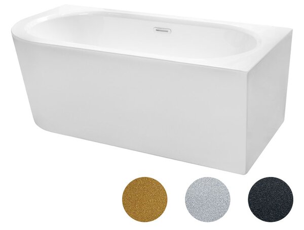 Besco Akrylátová voľne stojaca vaňa Avita A-Line Glam Z CC/SP 150x75 (160x75, 170x75), s prepadom BESCO-Typ výpuste: Alcaplast Click-Clack so štrbinovým prepadom, chróm, BESCO-Rozmery: 150x75, BESCO-Orientácia: Pravá