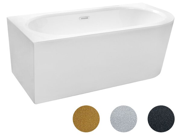 Besco Akrylátová voľne stojaca vaňa Avita A-Line Glam Z CC/SP 150x75 (160x75, 170x75), s prepadom BESCO-Typ výpuste: Alcaplast Click-Clack so štrbinovým prepadom, chróm, BESCO-Rozmery: 150x75, BESCO-Orientácia: Pravá