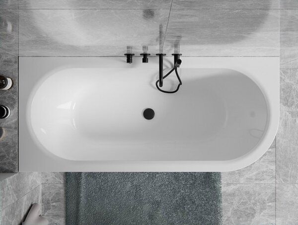 Besco Akrylátová voľne stojaca vaňa Avita A-Line BW CC/NP 150x75 (160x75, 170x75), napúšťanie cez prepad BESCO-Typ výpuste: McAlpine Click-Clack s napúšťaním cez prepad, chróm, BESCO-Rozmery: 150x75, BESCO-Orientácia: Pravá