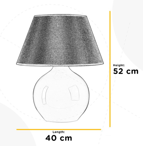 STOLNÁ LAMPA, E27, 40/52 cm - Online Only bytové doplnky, Online Only