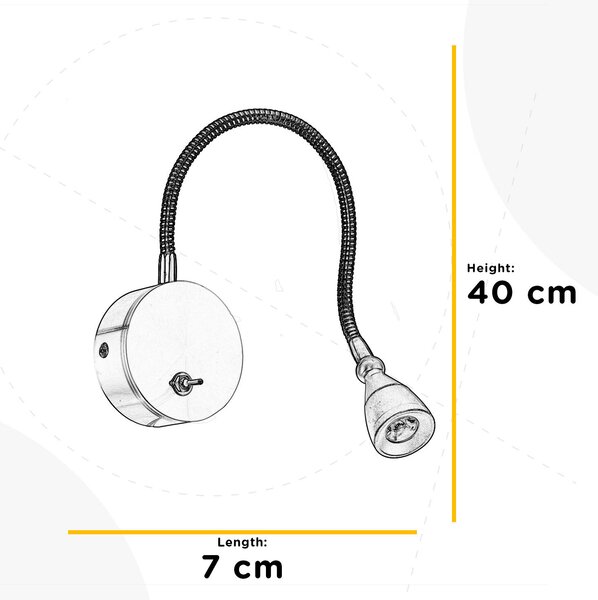 NÁSTENNÉ LED SVIETIDLO, 7/7/40 cm - Online Only bytové doplnky, Online Only