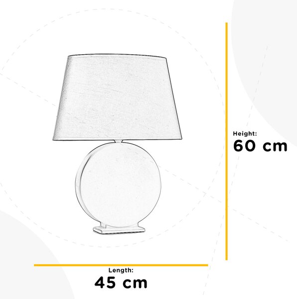 STOLNÁ LAMPA, E27, 45/20/60 cm - Online Only bytové doplnky, Online Only