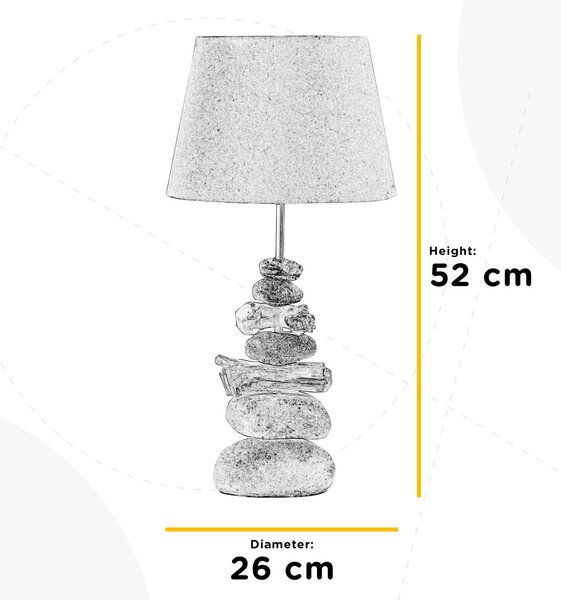 STOLNÁ LAMPA, E27, 26/52 cm - Online Only bytové doplnky, Online Only