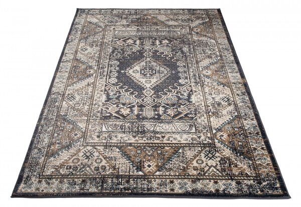 Antracitový obdĺžnikový koberec Dubai CHU – polypropylén Rozmer: 60x100 cm