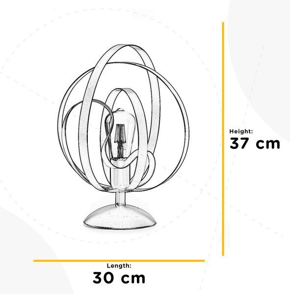 STOLNÁ LAMPA, E27, 30/37 cm - Online Only bytové doplnky, Online Only