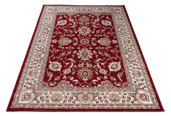 Červený obdĺžnikový koberec Dubai – polypropylén, nízky vlas Rozmer: 60x100 cm