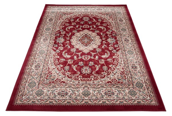 Koberec Dubai BIL 6956A – červený obdĺžnikový koberec z polypropylénu Rozmer: 80x150 cm
