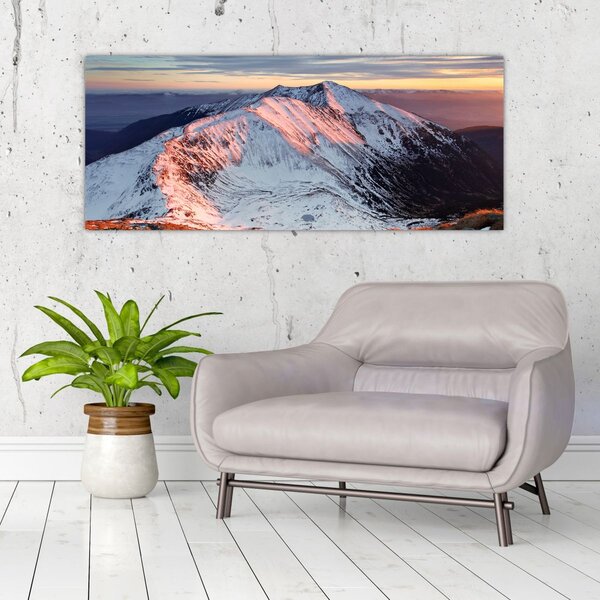 Obraz - Zimná horská panoráma II. (120x50 cm)