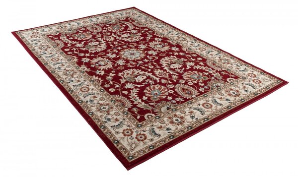 Červený obdĺžnikový koberec Dubai – polypropylén, nízky vlas Rozmer: 70x150 cm
