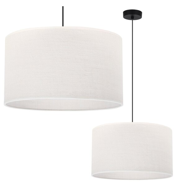 Závesné svietidlo Juta, 1x biele jutové tienidlo, (fi 40cm), b