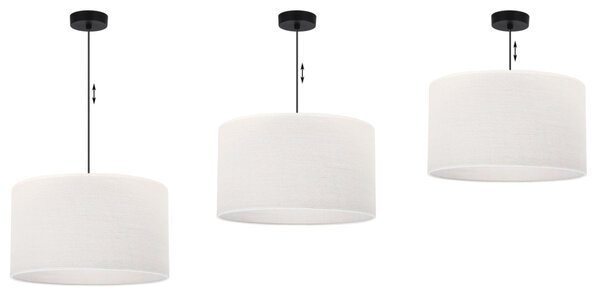 Závesné svietidlo Juta, 1x biele jutové tienidlo, (fi 40cm), b