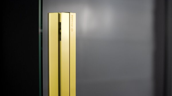 Deante Sprchová zastena Walk-in Prizma, posuvná - KTJ Z39R 90 cm, zlatý lesk - bez vaničky