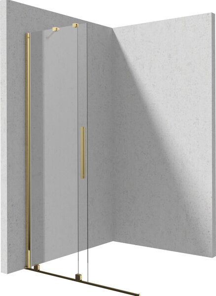 Deante Sprchová zastena Walk-in Prizma, posuvná - KTJ Z39R 90 cm, zlatý lesk - bez vaničky