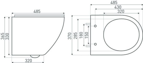 Novoterm Závesné WC NV-Delos WH so SoftClose sedadlom