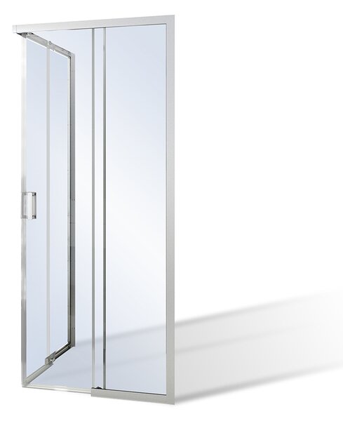 Roltechnik Outlet Štvorcový sprchový kút G4L+G4P - bez vaničky ROTH-Variant: šírka ľavých dverí: 80 cm, šírka pravých dverí: 80 cm - (G4L/80+G4P/80), ROTH-Profily: profily: strieborná, výplň: transparent
