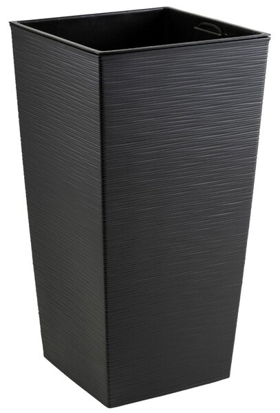 PLASTOVÝ KVETINÁČ PORTO RIFLO 75X39,5X39,5 CM ČIERNA