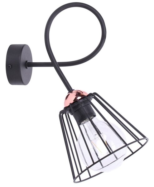 Nástenné svietidlo Nuvola, 1x drôtené tienidlo (výber z 2 farieb), (výber zo 4 tvarov tienidla), c