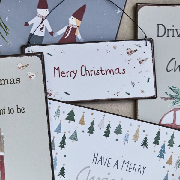 Plechová ceduľa Merry Christmas