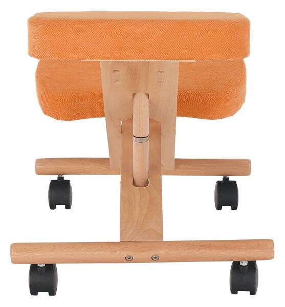 KONDELA Ergonomická kľakačka, oranžová/buk, FLONET