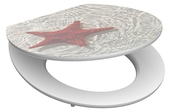 Eisl Sanitär WC sedadlo MDF Soft Close Red Starfish High Gloss 80541
