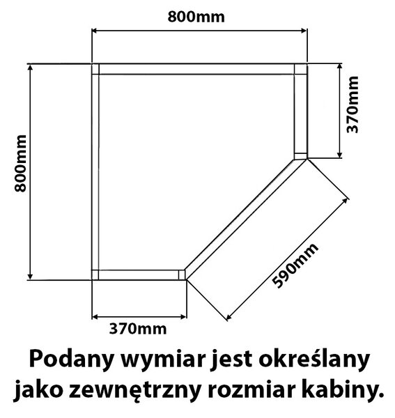 BPS-koupelny Päťuholníkový sprchový kút KZ91A 80x80 zlatá/transparent - bez vaničky