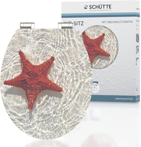 Eisl Sanitär WC sedadlo MDF Soft Close Red Starfish High Gloss 80541