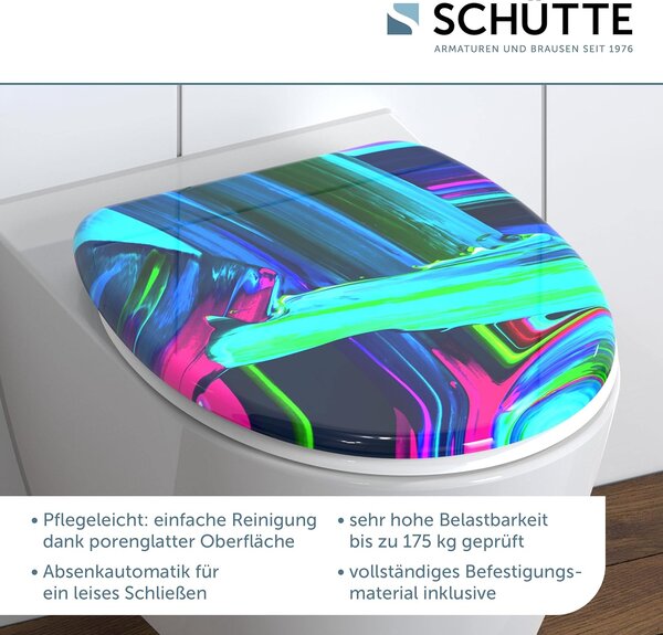 Eisl Sanitär WC sedátko Duroplast Soft Close Neon Paint 82191