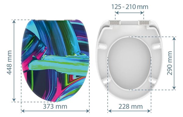 Eisl Sanitär WC sedátko Duroplast Soft Close Neon Paint 82191