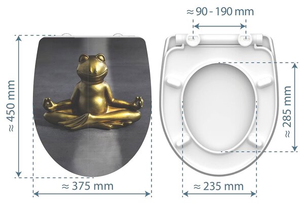 Eisl Sanitär WC sedátko Duroplast Soft Close Relaxing Frog High Gloss 82581