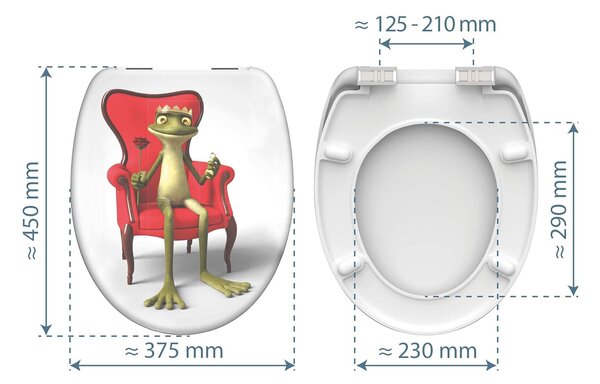 Eisl Sanitär WC sedadlo Duroplast Soft Close Frog King 82190