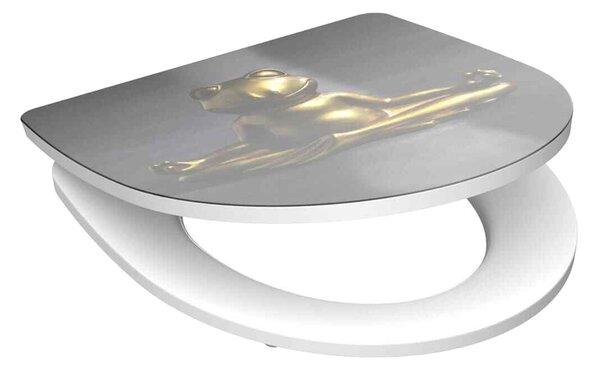 Eisl Sanitär WC sedátko Duroplast Soft Close Relaxing Frog High Gloss 82581