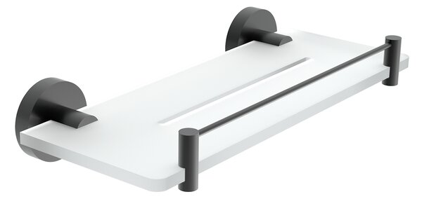 Nimco Polica, 30 cm s ohrádkou IXI UNIX ČIERNA - UNC X430-X-90