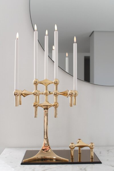 Dizajnový svietnik STOFF Nagel Solid Brass