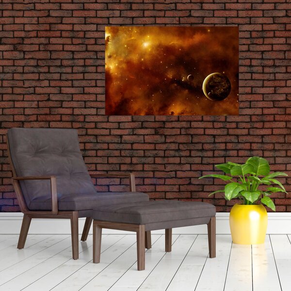 Obraz - Planéty s hmlovinou (90x60 cm)