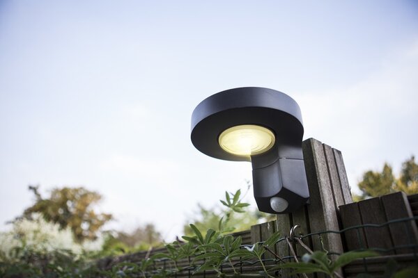 Lutec 6906702335 LED vonkajšie nástenná solárna lampa Diso 1x2W | 4000K | IP44 - s nastaviteľnou hlavou a pohybovým senzorom