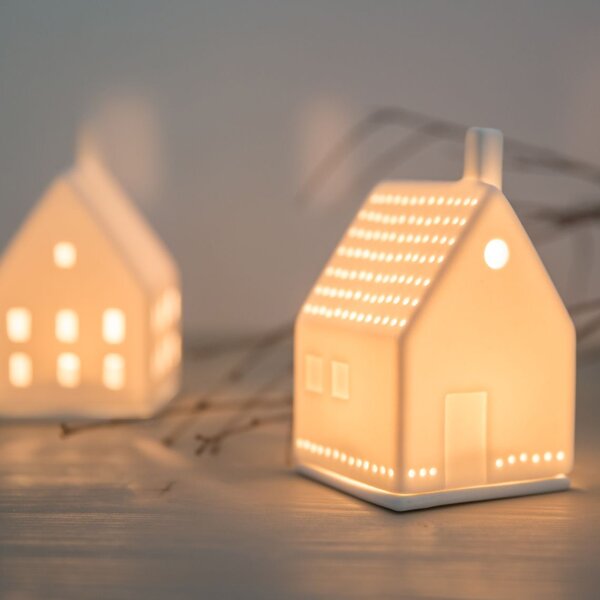 Porcelánový lampáš House with Heart