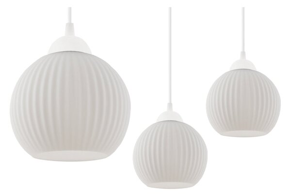 Závesné svietidlo Riffle Round Spider, 2x biele sklenené tienidlo, w