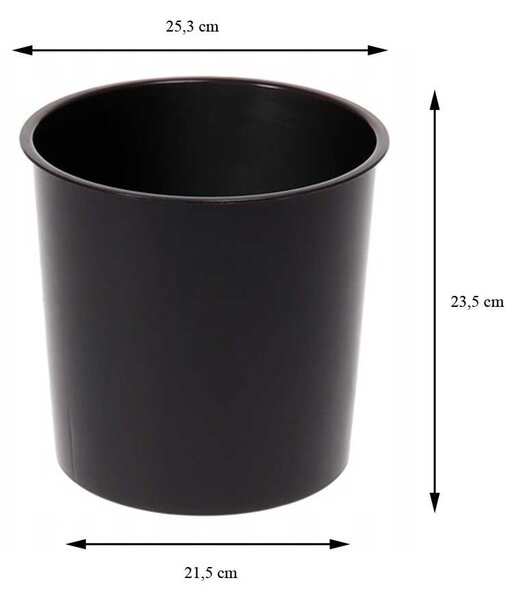 PLASTOVÝ KVETINÁČ STRIPPED ECO 42X25 CM HNEDÁ