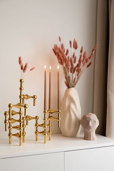 Dizajnová vázička STOFF Nagel Solid Brass
